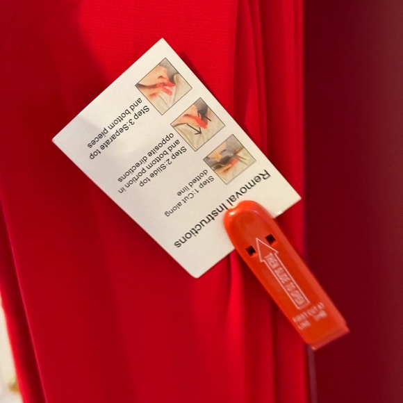 NWT Ieena for Mac Duggal Jersey One Shoulder Draped Back Gown Red Size 8 - Picture 6 of 10